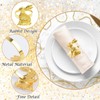 12 PCS Napkin Rings Set, Easter Bunny Dinner Napkin Buckle