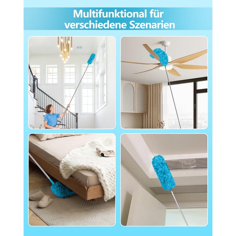 Fogray Telescopic Duster Washable Duster, Long Extendable up to 237