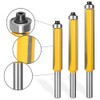 Gasea 3pcs 8mm Shank Top Bearing Flush Trim Router Bits