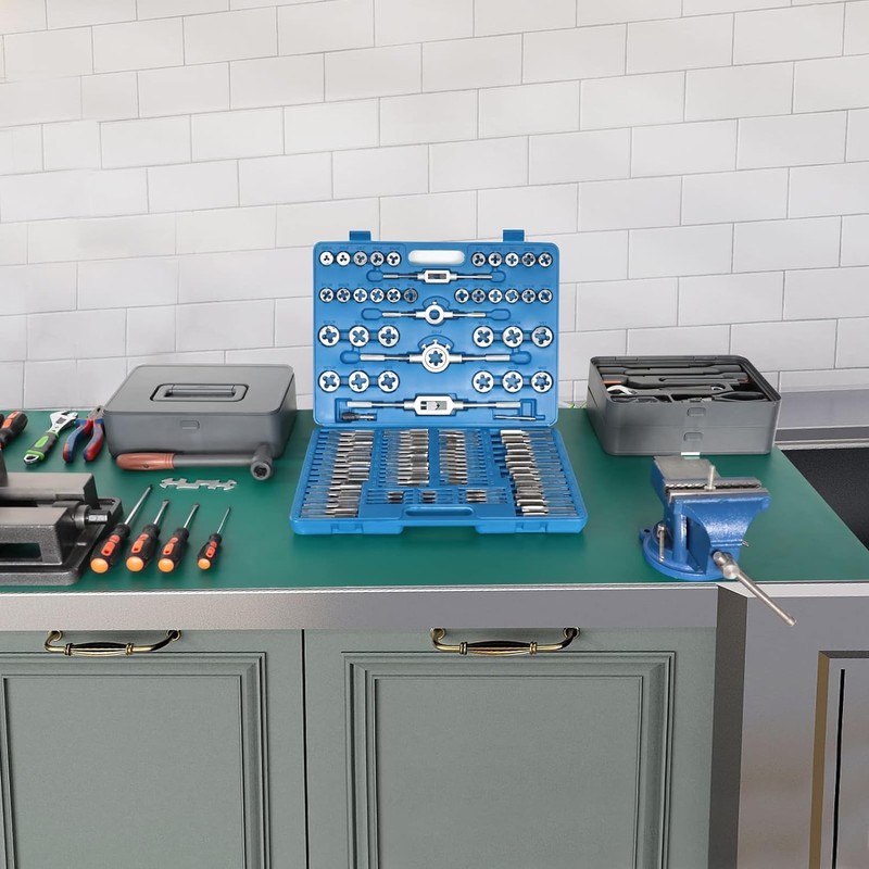 FAHKNS Metric Tap and Die Set 110 PCS M2-M18 Rethreading
