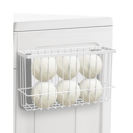 HISSATE Magnetic Dryer Ball Holder for Laundry Room Organization and Storage,Lint Bin Magnetic Hanger Laundry Organizer, Iron Wool Dryer Ball Container Basket for Laundry Refrigerator Storage