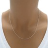 ARGENTO REALE 1MM- 2MM Sterling Silver Round Snake Chain Necklace-