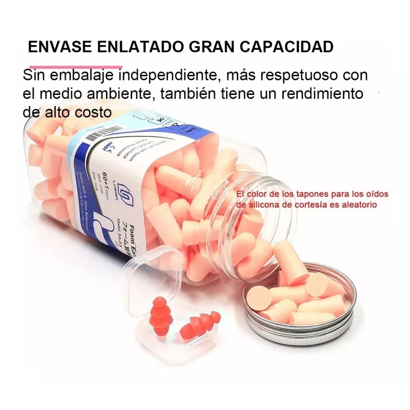 Monstyle Tapones Para Los Oídos Silicon Antiruido De Suaves Lavable