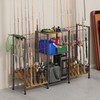 3-Sided Fishing Rod Rack for 24 Rods, Freestanding Fishing Rod