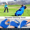 3 Pack 11.8"x11.8" Microfiber Golf Towels with Carabiner Clip, Quick-Dry