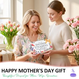 Shower Steamers Aromatherapy Birthday Gifts for Women - 8 Pcs Mothers Day Gifts for Mom Wife Daughter Grandma, Self Care with Natural Essential Oils Relaxation Home Spa Gift Set