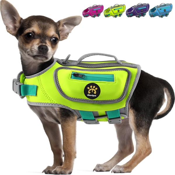 Sheripet Dog Swimming Vest with D-Ring, Lightweight Dog Life Vests