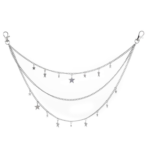 Star Pants Chain for Women Y2K Star Pants Chain Punk