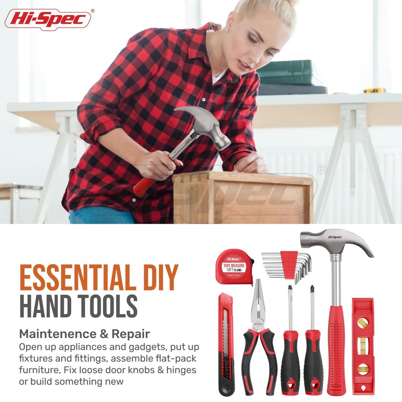 Hi-Spec 58pc Red 8V USB Electric Power Cordless Drill Driver