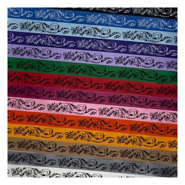 Fierce Chinese Asian Serpent Long Dragon Satin Ribbon for Bows