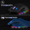 Zienstar-Kabelgebundene USB C Gaming Mäuse,Leichte Wabenschale,7200DPI,RGB-Leuchten für Apple MacBook,Computer oder