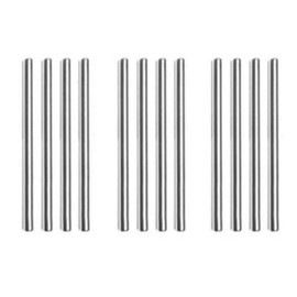 Novela Global - Short Straw, 145 mm, Stainless Steel, Pack of 12, French brand Novela Global