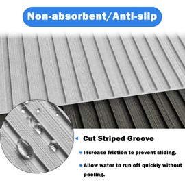 HZCHIONE Grey Boat Flooring EVA Foam Boat Decking 47"x16" Non-Slip Boat Mat Self-Adhesive Foam Boat Deck Flooring Carpet Mat Rolls for Kayak Deck Boat Yacht Flooring Motorboat