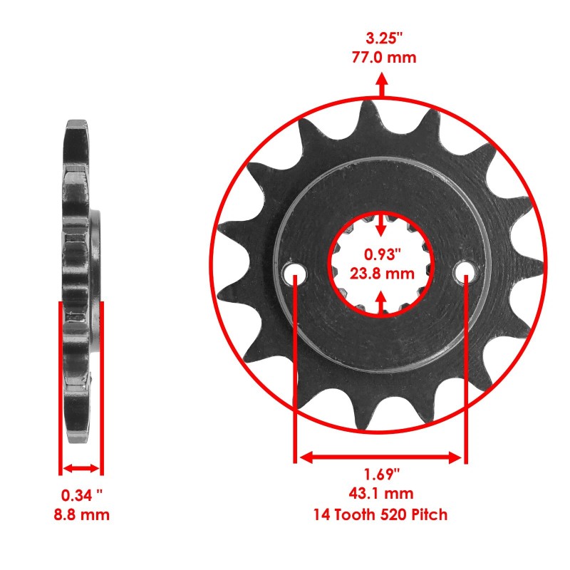 Kawasaki Drive Chain & Sprockets Kit for Kawasaki EX250F Ninja