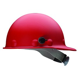 Fibre-Metal by Honeywell P2AQRW15A000 Super Eight Fiber Glass Cap Style Ratchet Hard Hat with Quick-Lok, Red, Medium