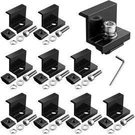GETLITOOL Solar Panel Bracket 30 mm End Clamp Kit, 10 x Solar Panel Z Bracket Edge Clamp for Photovoltaic Mounting Rail Mounting Photovoltaic Solar Panels for Framed Solar Panel (30 mm)