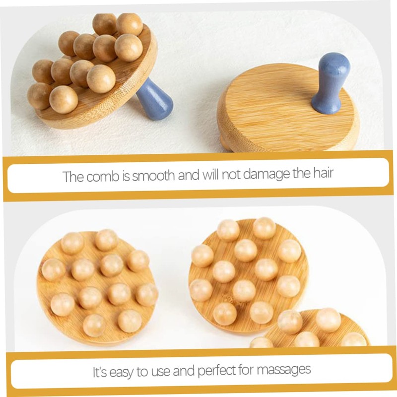 OATIPHO Bamboo Massage Body Brush Handheld Body Massage Roller for