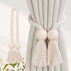 2 Pack Magnetic Tassels Curtain Tiebacks,Decorative Rope Holdbacks for Curtains