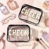 Kacctyen 12 Pack Cheer Clear Makeup Bags, Black, Travel Cosmetic