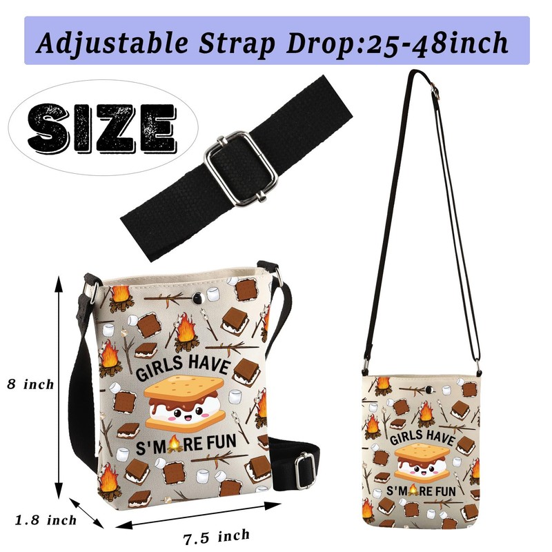 PLITI Camping Shoulder Bag, Funny Camping Gift, Camping Lover, Happy