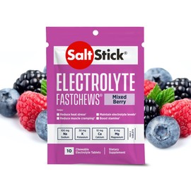 SaltStick Fastchews Mixed Berry Box (12 Bags of 10 Electrolyte Chewable)
