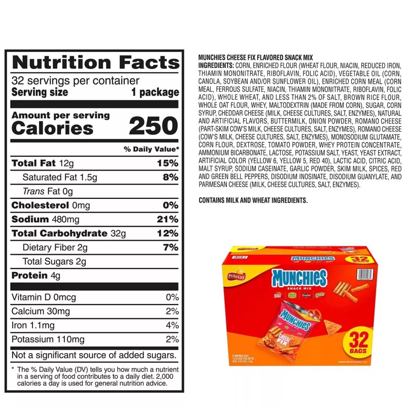 Munchies Snack Mix Cheese Fix (1.75 oz., 32 pk.) Great