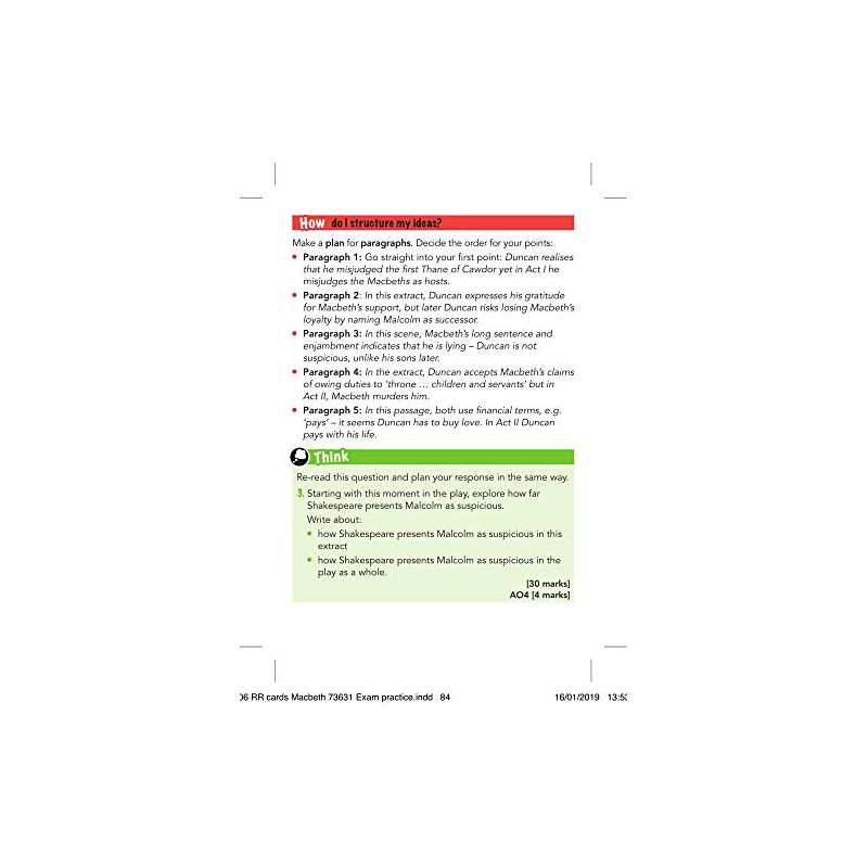 York Notes for AQA GCSE (9-1) Rapid Revision: Macbeth Cards