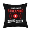 Streaming Gaming Streamer Online Video Microphone Live Throw Pillow