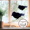 Rostikal Decorative Bird Black 10 x 15 cm Window Decoration