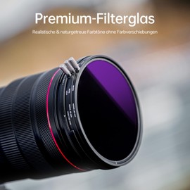 Rollei F:X Pro Magnetic Mark II VND Set 82 mm, Round Filter Set with 3 Magnetic Variable Grey Filters ND2-ND500 (1-9 Exposure Levels) for 82 mm Camera Lenses with Caps and Magnetic Base Ring