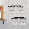SAMGUYUE 2 Pcs Wall Mounted Wine Glass Rack Stemware, Metal