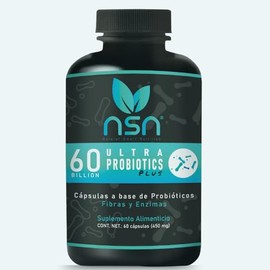 NSN  60 Billones de Probióticos Liofilizados  Formulado por la Dra. Friné Velázquez  Ultra Probiotics PLUS  11 Tipos de Probióticos y 5 Tipos de...   