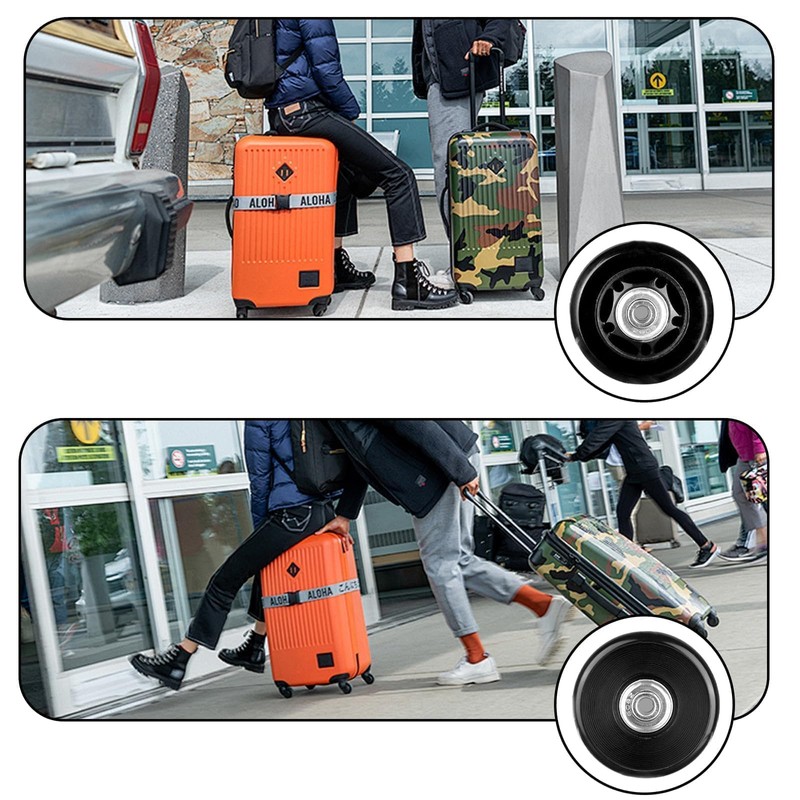 Alriedy Set of 4 Suitcase Castors, 60 x 18 mm
