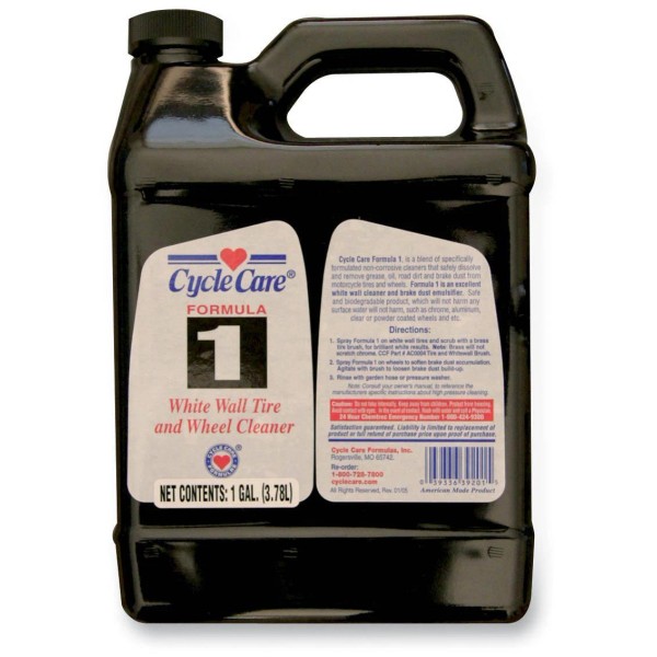 Cycle Care Formulas 1128 Formula 1 White Wall Tire And