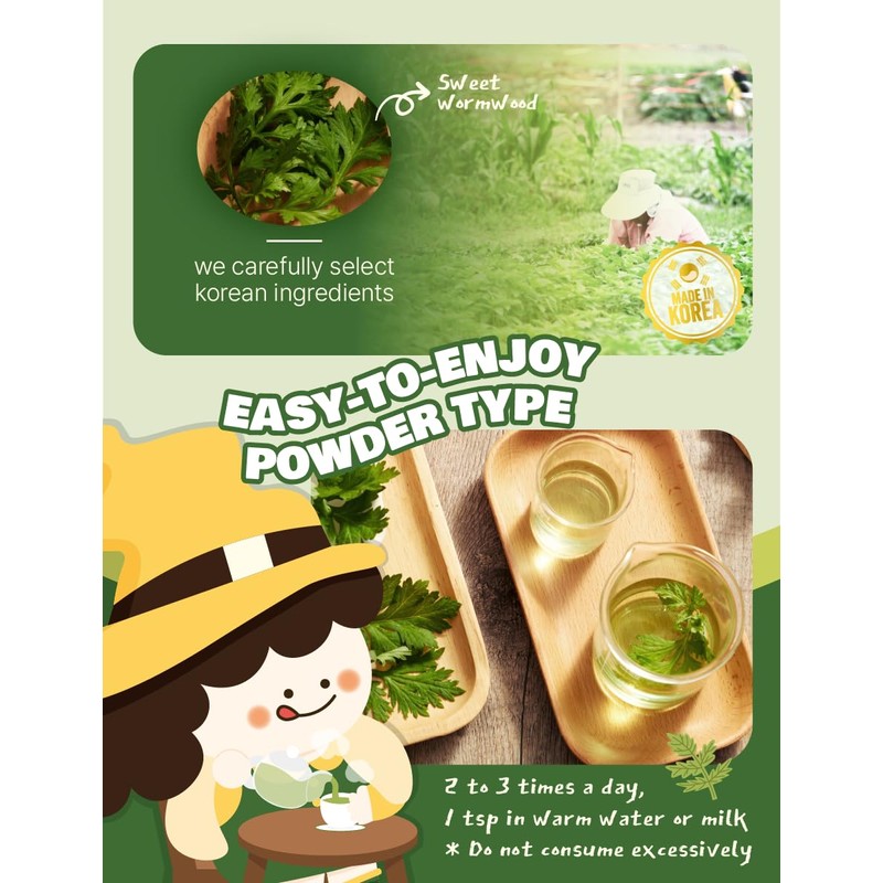 NICE WITCH'S Korean 100% Pure Sweet Wormwood Powder 170g /