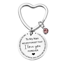Nan Keychain Gifts for Grandma Grandmother Nan Christmas Birthday Gifts, Nana Keychain from Granddaughter Grandson
