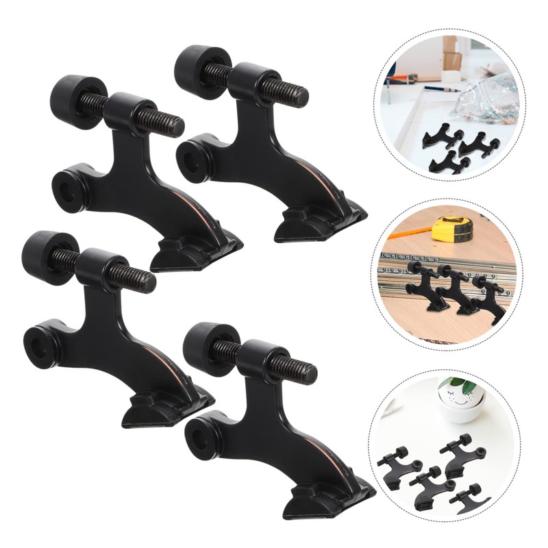 Tofficu Door Hinge Mount Stopper Zinc Alloy Door Stopper 4pcs