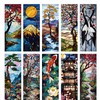 Celavoy Pretty Stained Glass Bookmark - 10pcs Japanese Nature Art