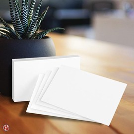100 Pcs Extra Thick White Index Cards – Blank Heavyweight 14pt (0.014”) 100lb Cover Cardstock – Flash Cards, Study Note Cards, Postcards, Photo and Recipe Cards | 100 per Pack (4 x 9)