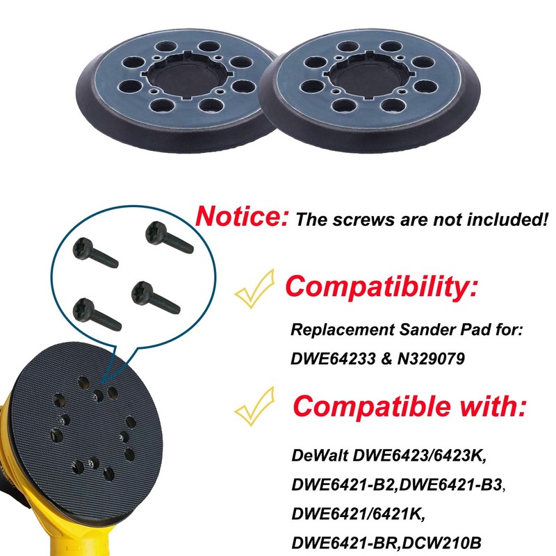 4 Pack Sander Pad for Dewalt, 5 inch 8 Hole