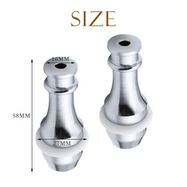 Heavy Chrome Cord Pull Handle with Rubber Ring Weighted Cord Ends for Bathroom Light Switch, Pack of 2