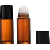 YuanHolumid 2Pcs Brown 50ml Glass Essential Oil Roller Bottles Refillable