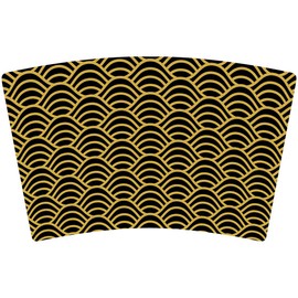 Mugzie 20 Ounce Stainless Steel Cocktail Shaker/Martini Shaker with Wetsuit Cover - Black & Gold Waves