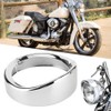 7in Silver Headlight Trim Ring Motorcycle Light for Touring Road