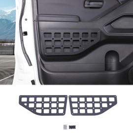 TerIourfou Front Door Pockets Molle Storage Panel Compatible with Nisan Frontier 2022-2025,Aluminum Alloy Front Door Pocket Storage Organizer Car Interior Accessories