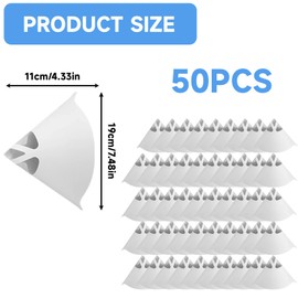 Pack of 50 Paint Sieves Paint Filter, Nylon Disposable Conical Paper Paint Sieves Micron Filter Funnel Filters, Paper Paint Filter Colour Sieves, Paper Paint Sieves, Paper Paint Filter for Car Paint