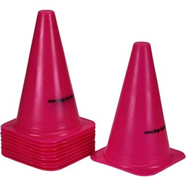 Boje Sport Set of 10 Marking Cones, Height: Approx. 23 cm, colour: pink