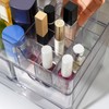 WRONWA 3 tier Clear Makeup Organizer with Drawer,Cosmetic Organizer for