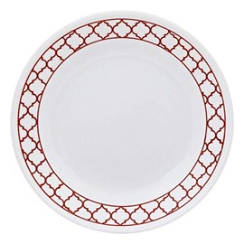 Corelle Crimson Trellis Appetizer Plate 6.75 in Set of 4