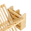 Elama 2-Tier Collapsible Kitchen Bamboo Drying Dish Rack, Collapsible Dish